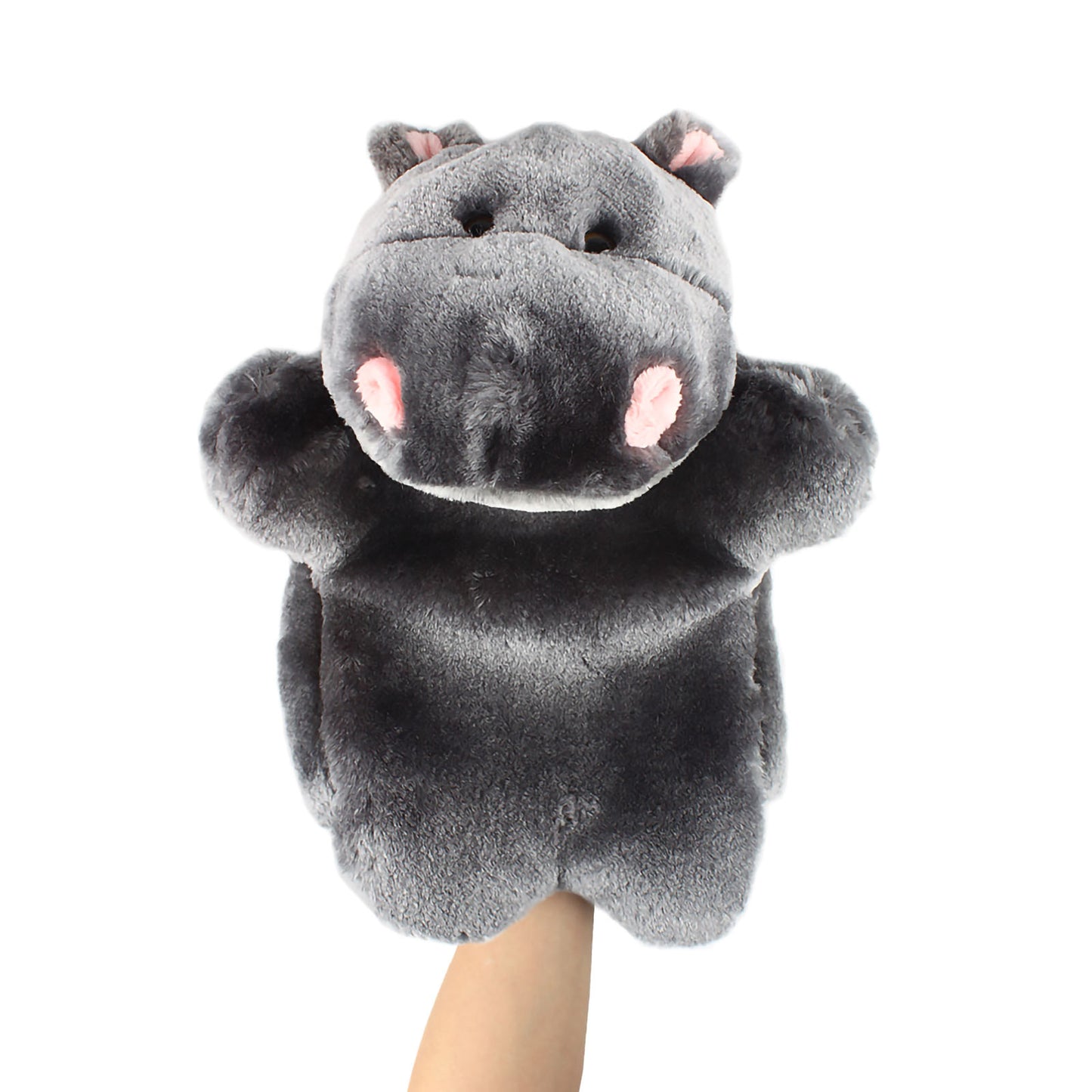 Andux Hand Puppet Stuffed Animal Toy (SO-01 Hippo)