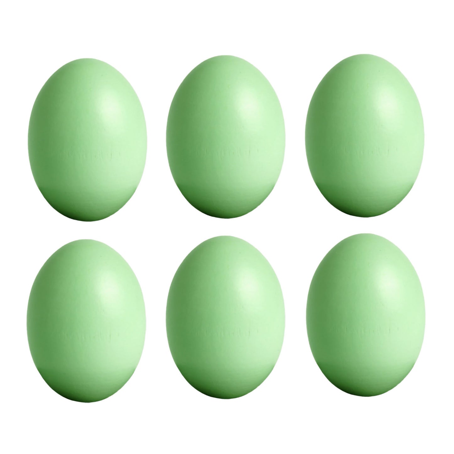 Andux Pack of 6 Wooden Fake Eggs for Easter Christmas MZJJD-01 green