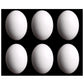 Andux Pack of 6 Wooden Fake Eggs for Easter Christmas MZJJD-01 white
