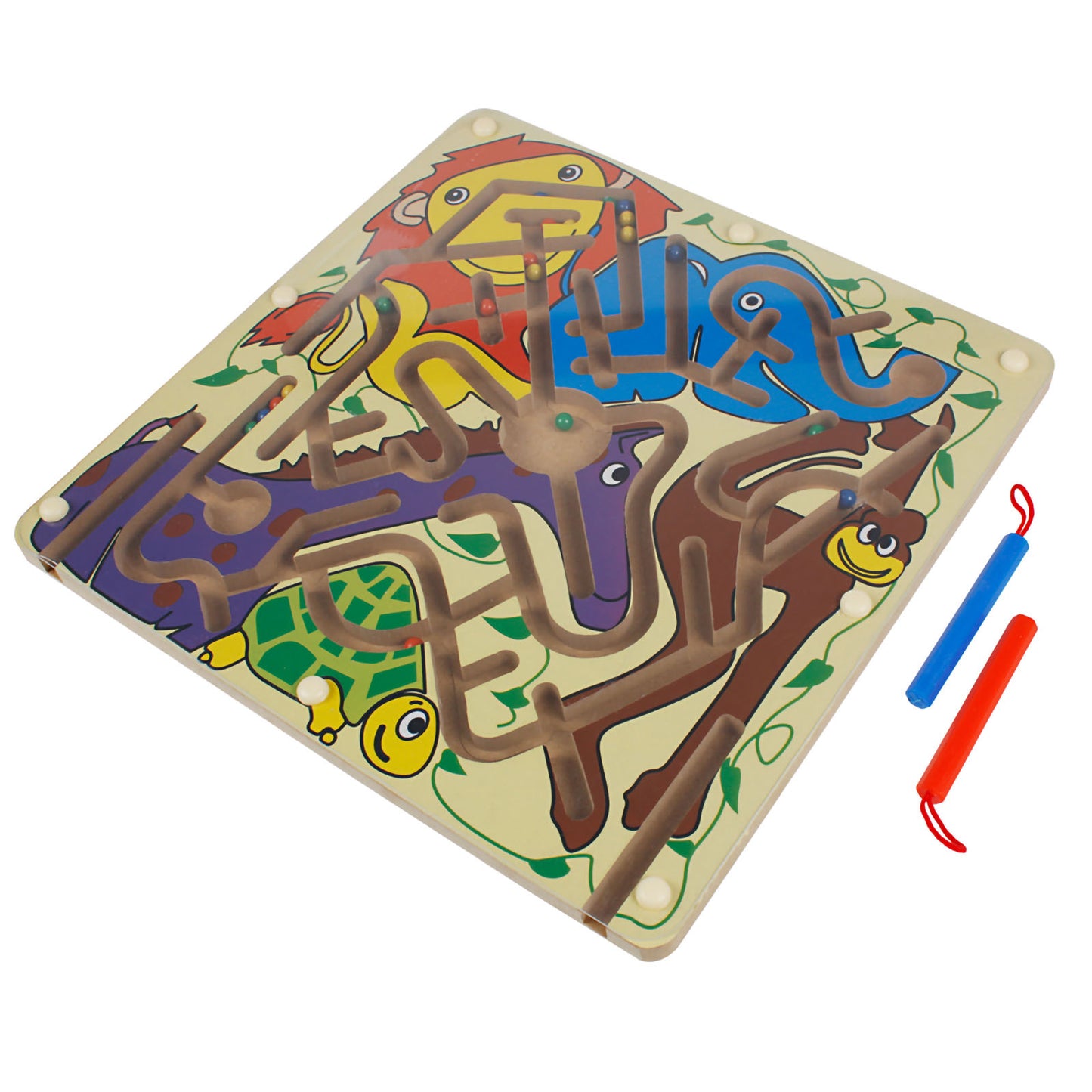 Andux 2 in 1 Wood Magnetic Labyrinth Puzzle Maze  CXMG-01 (Farm)