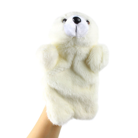 Andux Hand Puppet Stuffed Animal Toy (SO-04 Polar Bear)