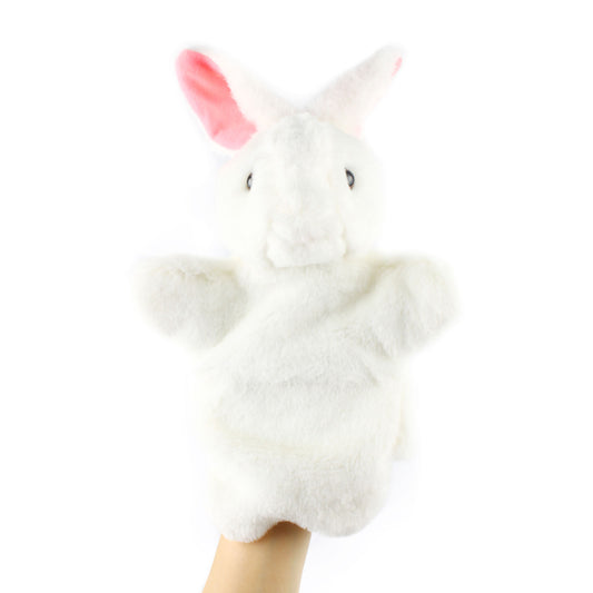 Andux Hand Puppet Stuffed Animal Toy (SO-05 White Rabbit)