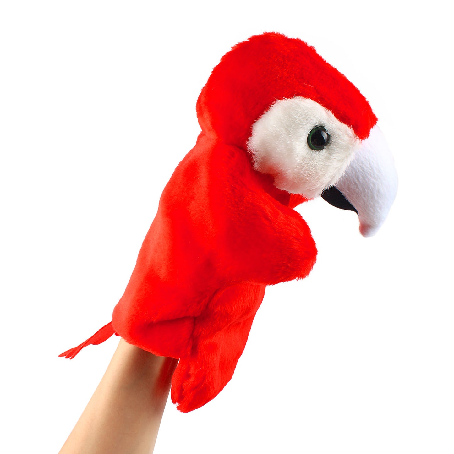 Andux Hand Puppet Stuffed Animal Toy (SO-07 Red Parrot)