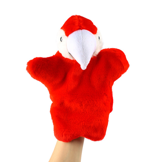 Andux Hand Puppet Stuffed Animal Toy (SO-07 Red Parrot)