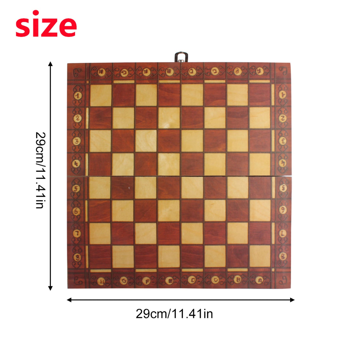 Andux Magnetic Wooden Folding Chess Set GJXQ-03 (11.4 X 11.4 inches)