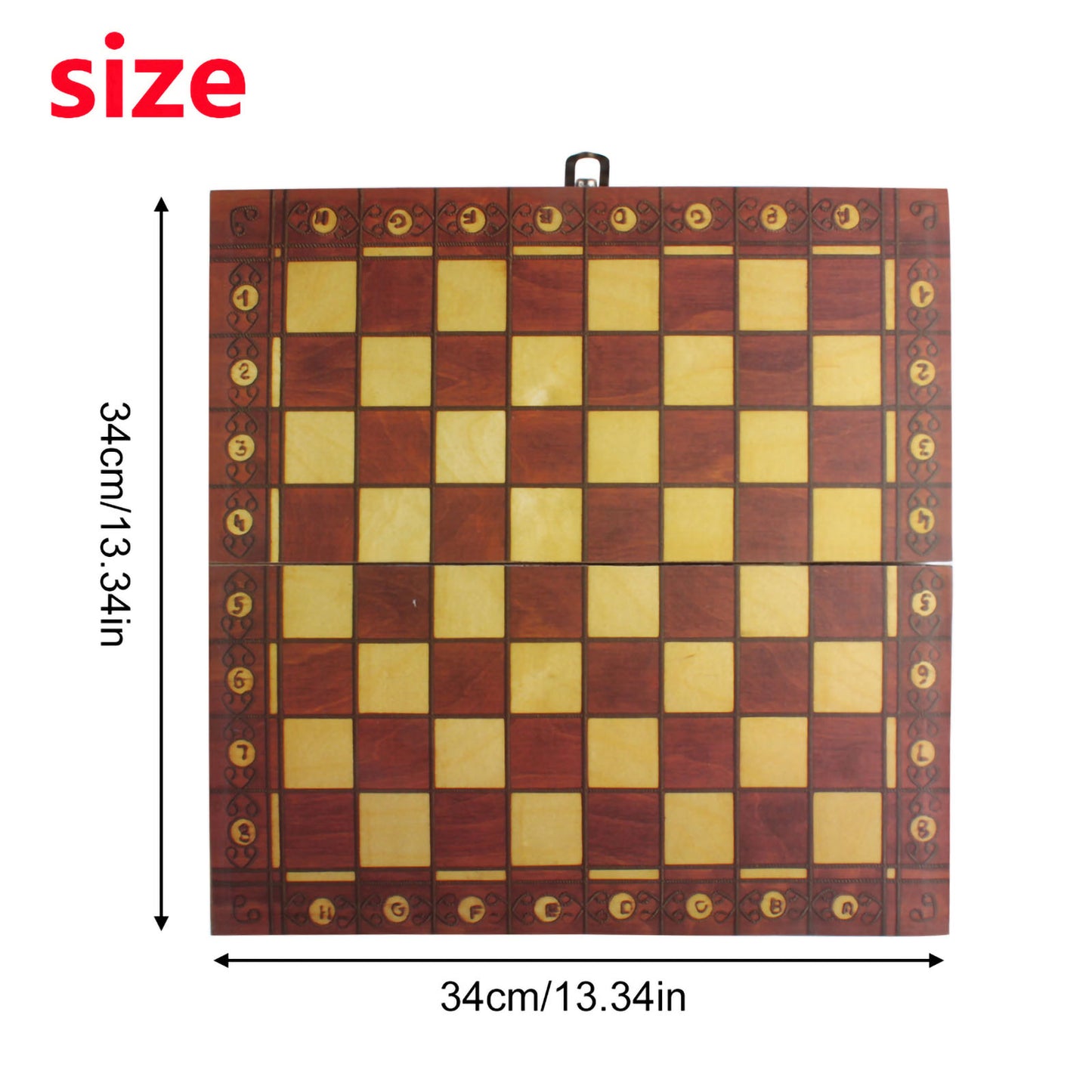 Andux Magnetic Wooden Folding Chess Set GJXQ-03 (13.3 X 13.3 inches)