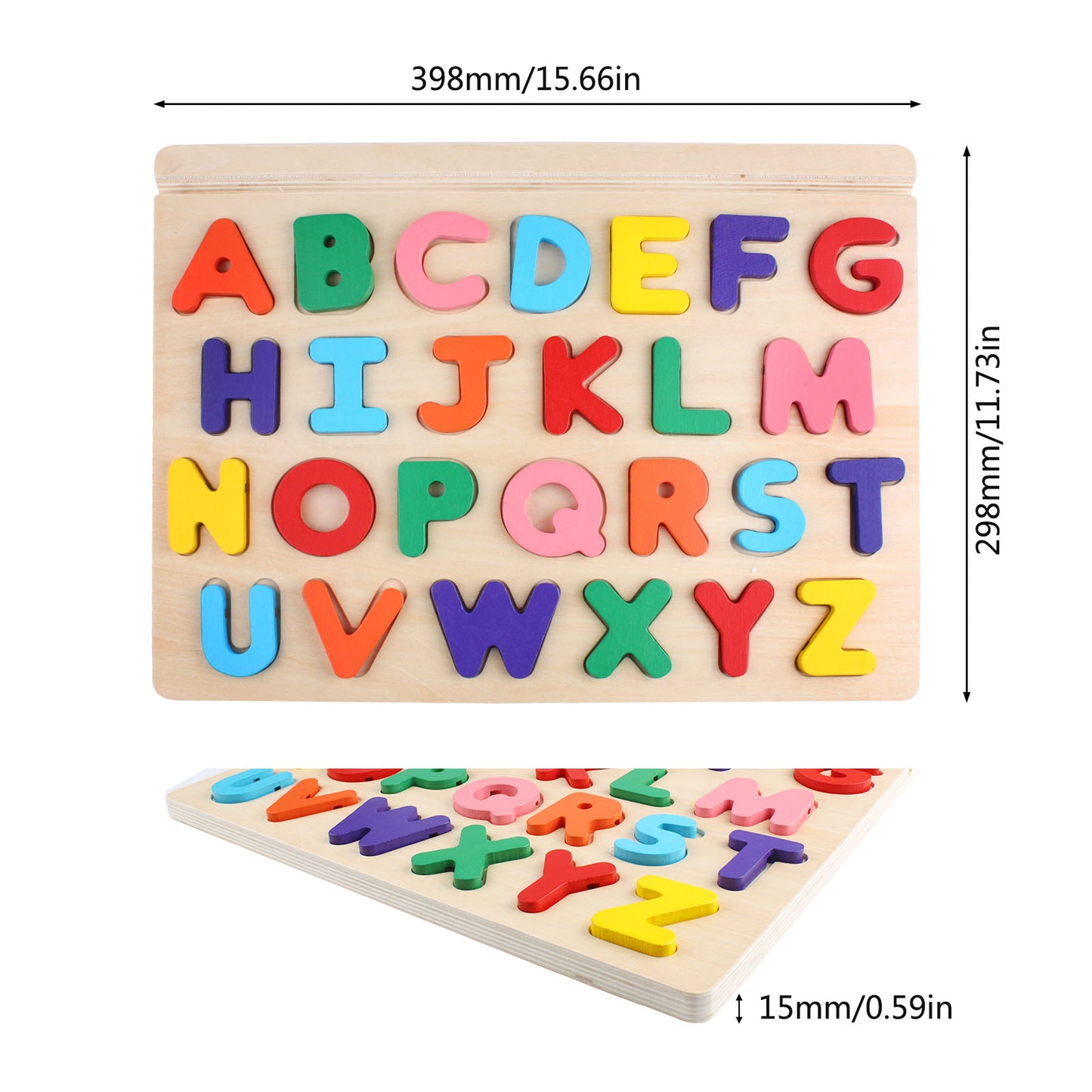 Andux Alphabet Puzzle & Letter Blocks Early Educational  ZMPT-01