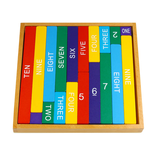 Andux Wooden Colorful Numeric Sticks Cubes CSSXB-01