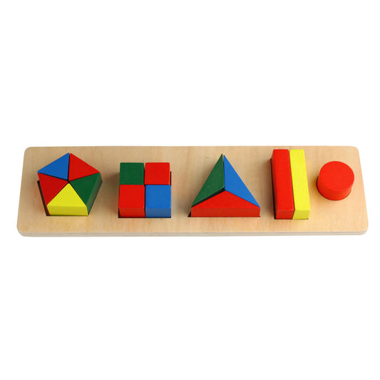 Andux Wooden Puzzles for Toddlers Geometric Shapes ZHJH-01