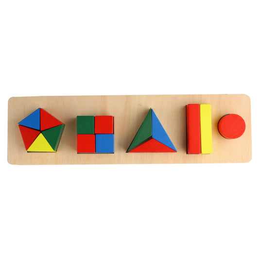 Andux Wooden Puzzles for Toddlers Geometric Shapes ZHJH-01
