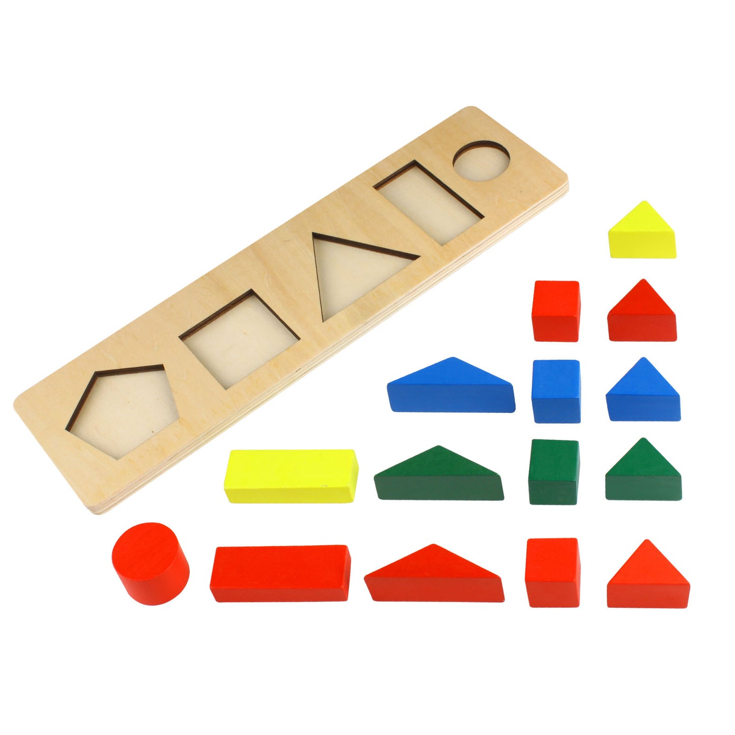 Andux Wooden Puzzles for Toddlers Geometric Shapes ZHJH-01