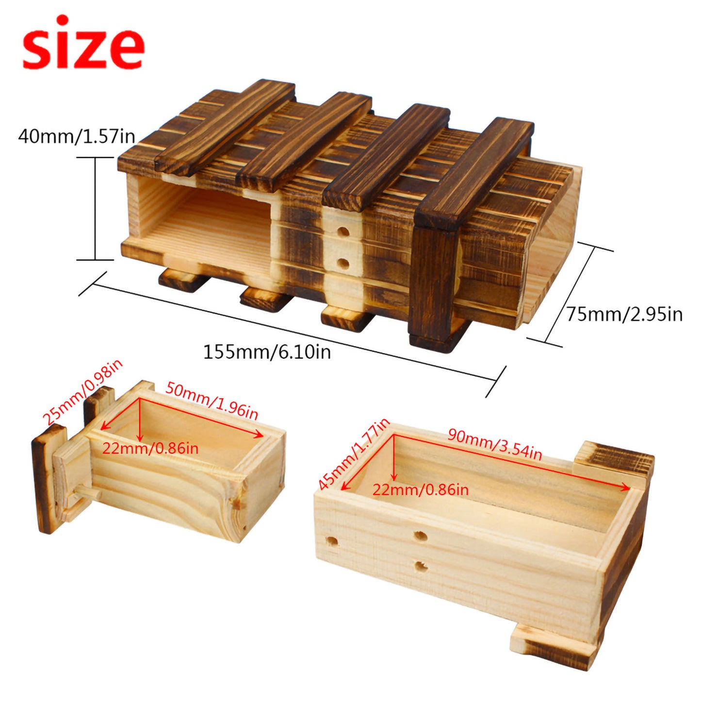 Andux Magic Wooden Box Trick FGJGH-01