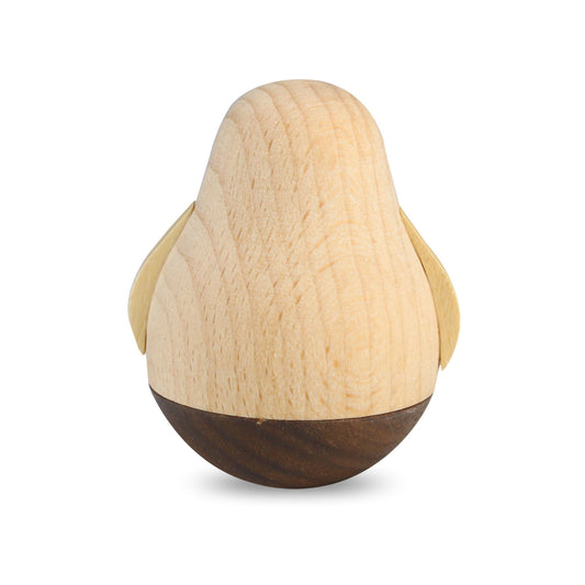 Andux Wooden Roly Poly Desktop Ornaments MZBDW-01 (Penguin)