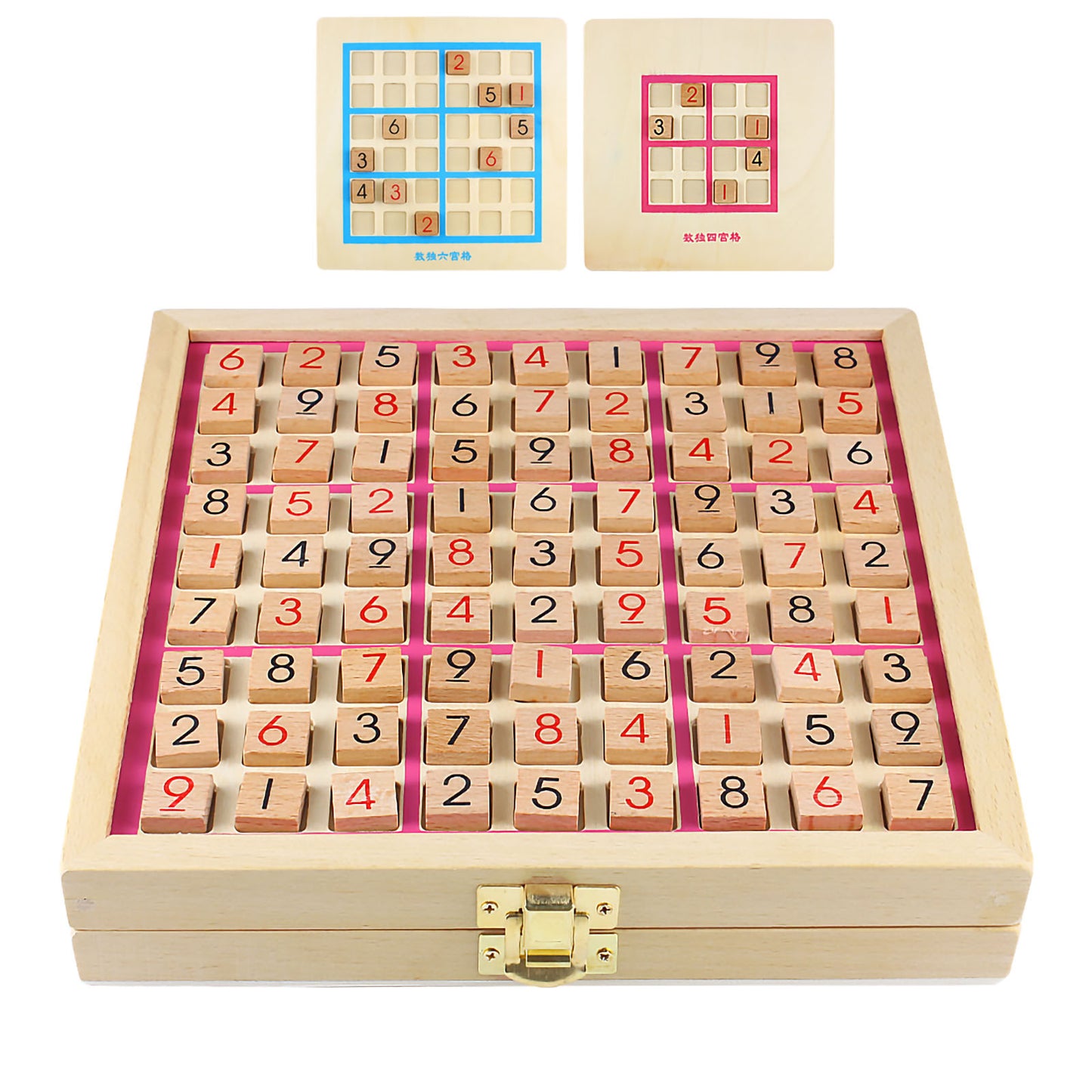 Andux Sudoku Board Box 3-in-1 Toy SD-03 (Pink)