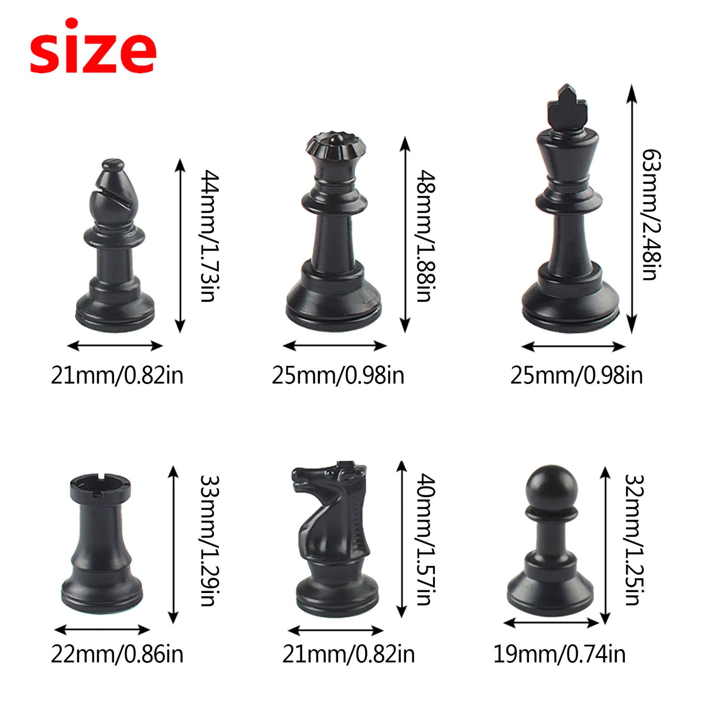 Andux Chess Pieces and Rollable Board QPXQ-01 (Brown,35x35cm)