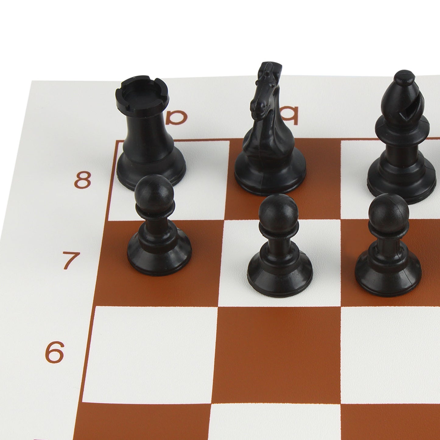 Andux Chess Pieces and Rollable Board QPXQ-01 (Brown,35x35cm)