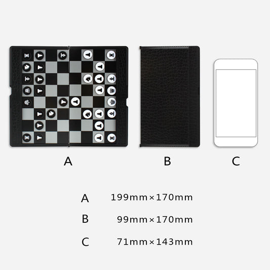 Andux Foldable Mini Wallet Type Magnetic Chess Pocket Board Game PJXQ-02