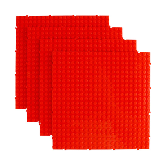 Larcele 4 Pieces Building Blocks Baseplates JMDB-01 (Red)