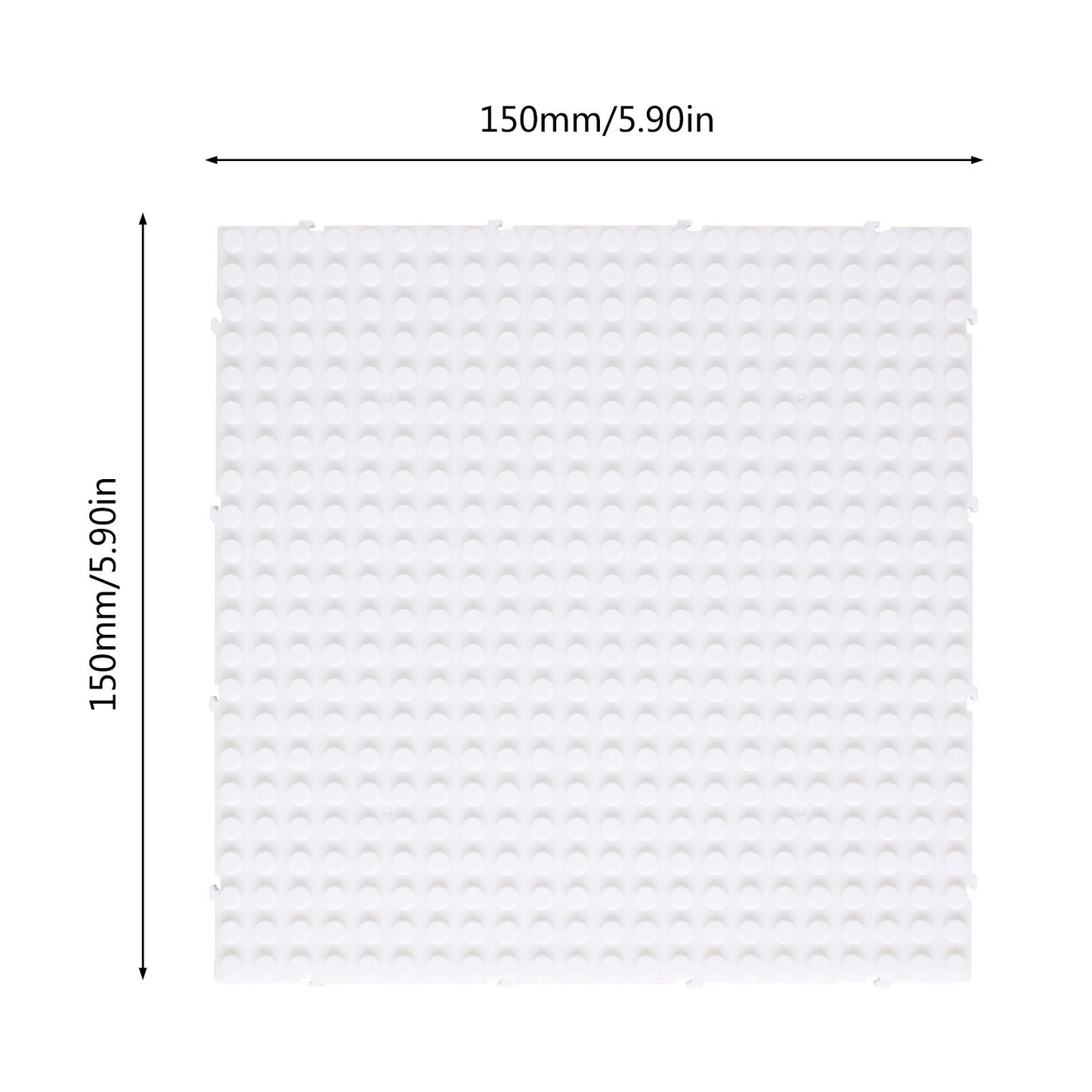 Larcele 4 Pieces Building Blocks Baseplate JMDB-01 (White)