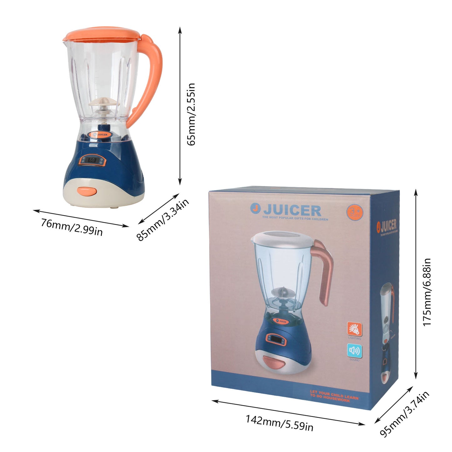 Andux Pretend Household Toy Without Batteries  WJXJD-01 (Juicer)