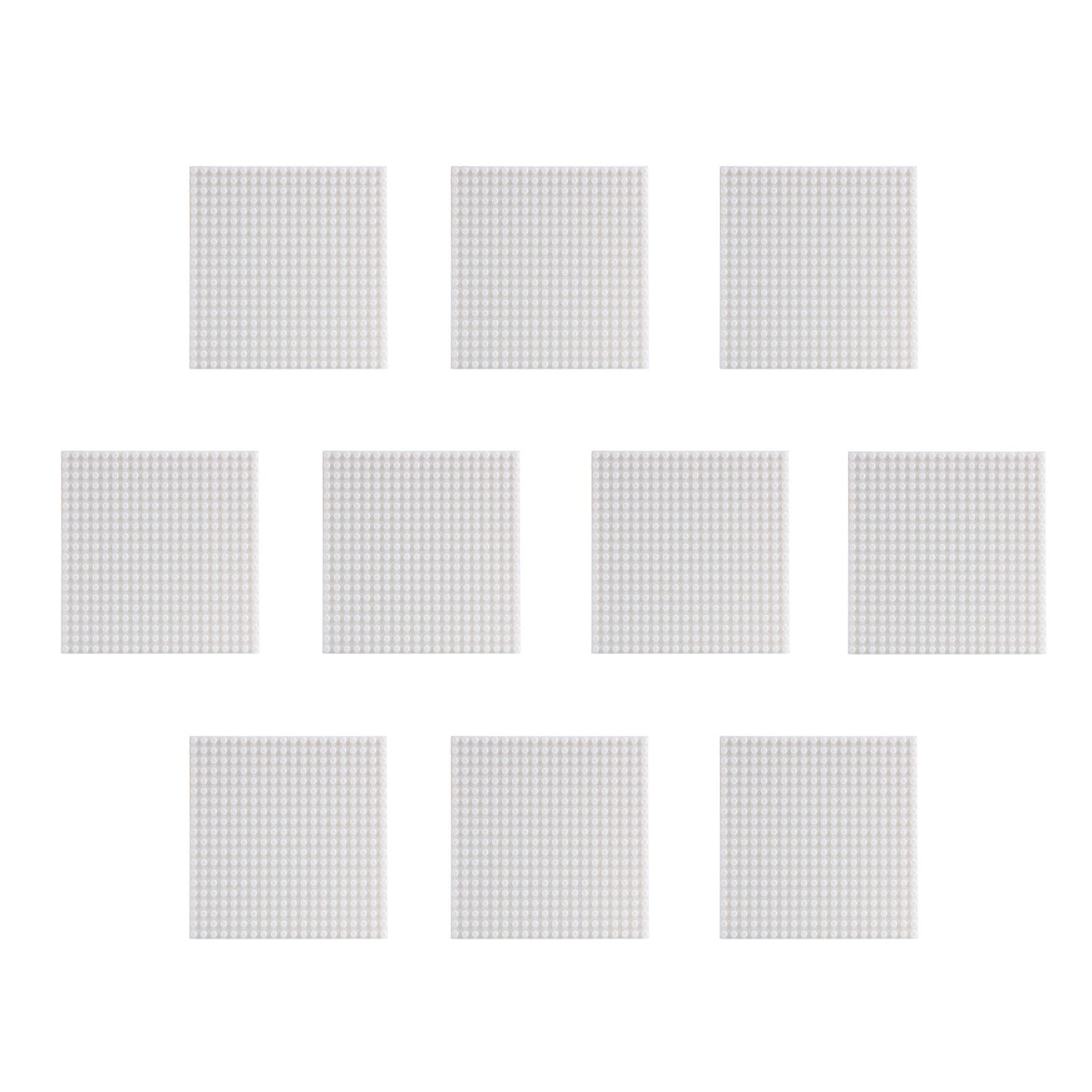 Larcele 10 Pieces Mini Building Blocks Base Plates JMDB-02 (Square,White)
