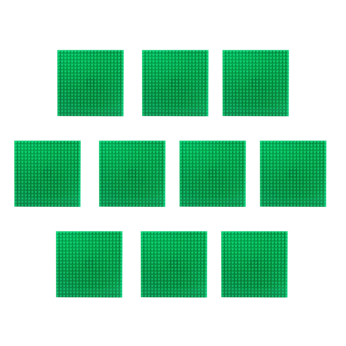 Larcele 10 Pieces Mini Building Blocks Base Plates JMDB-02 (Square,Green)