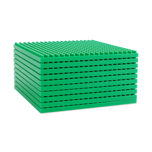 Larcele 10 Pieces Mini Building Blocks Base Plates JMDB-02 (Square,Green)