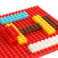 Larcele 10 Pieces Mini Building Blocks Base Plates JMDB-02 (Square,Red)