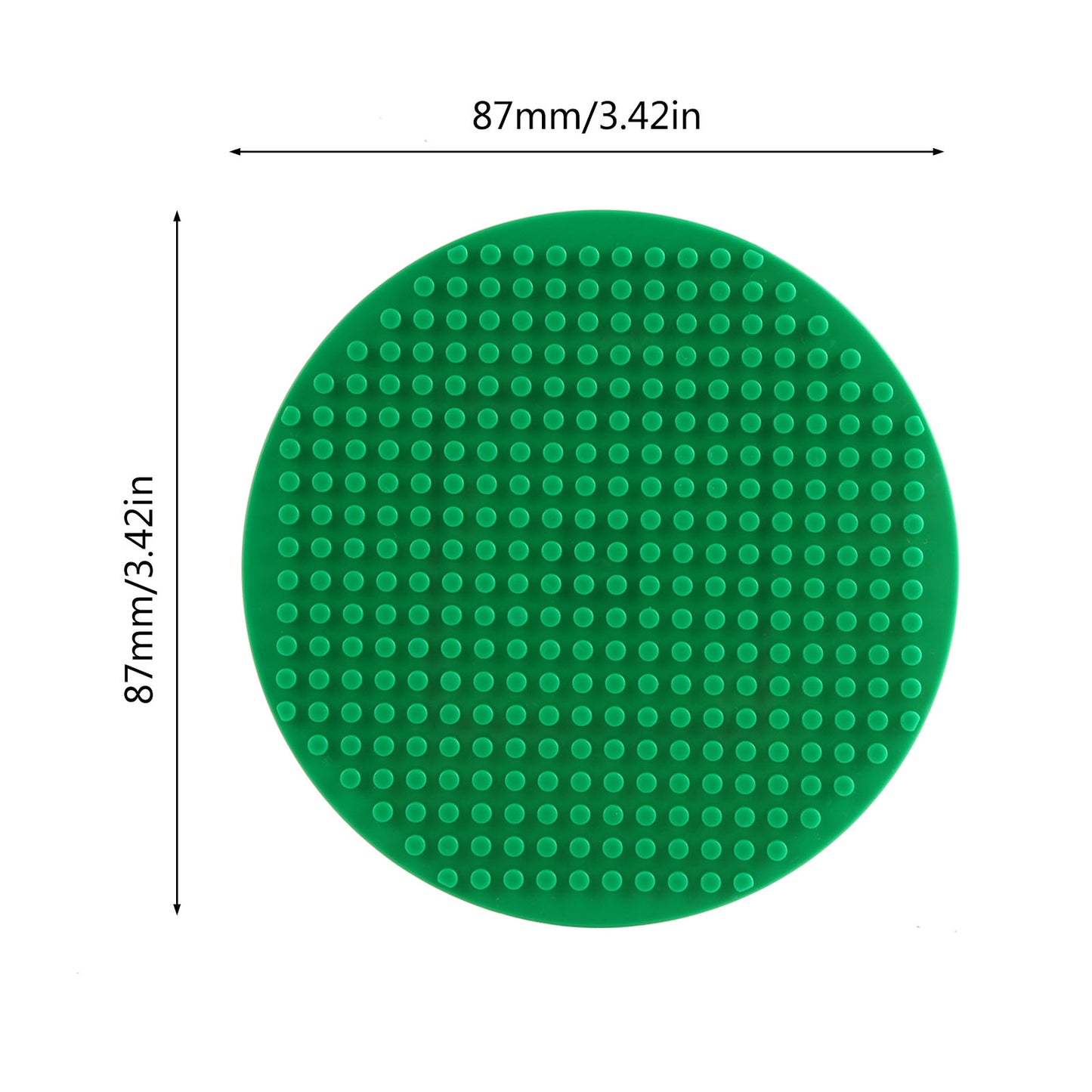 Larcele 10 Pieces Mini Building Blocks Base Plates JMDB-02 (Round,Green)