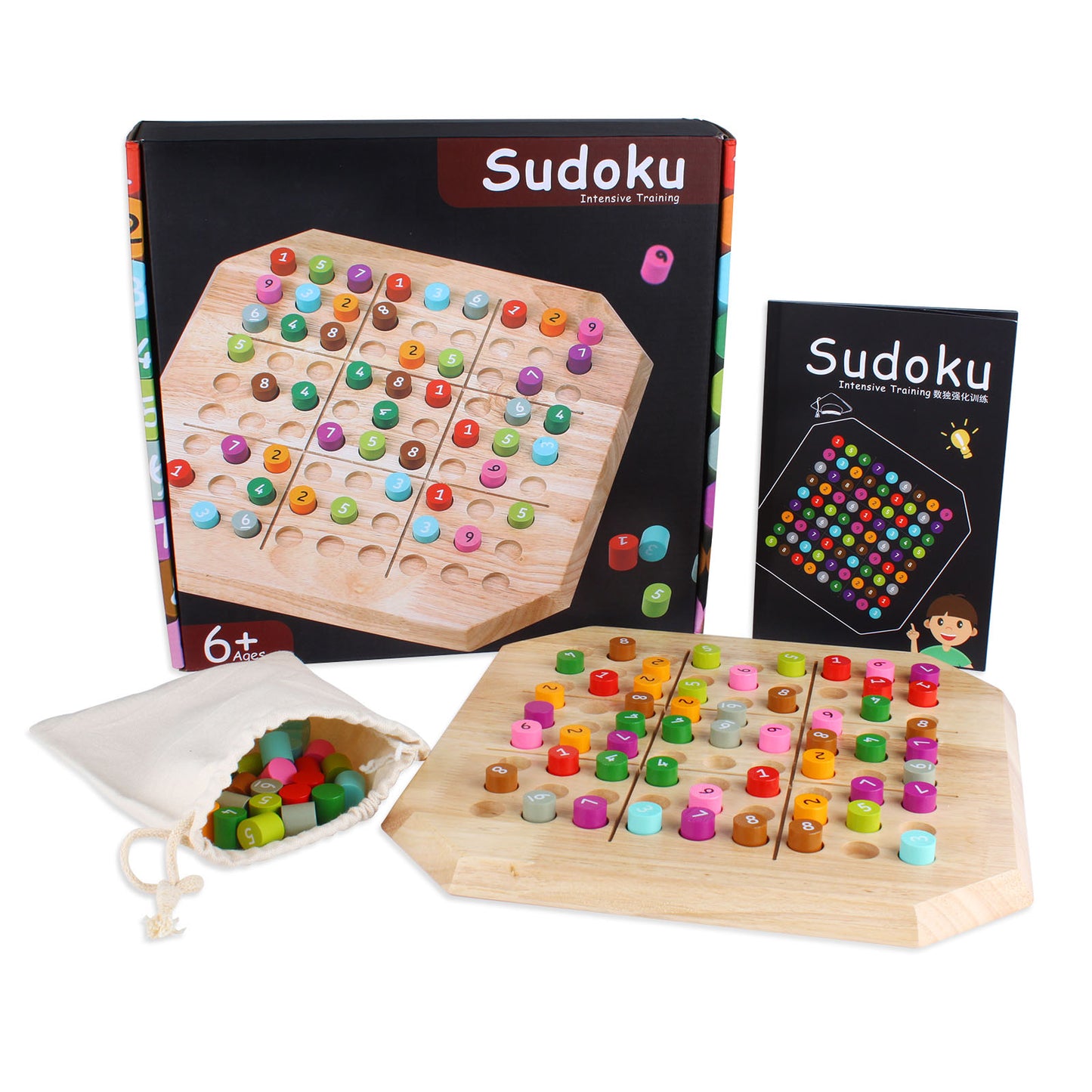 Andux Wooden Sudoku Puzzle Toys SD-10(Colorful)