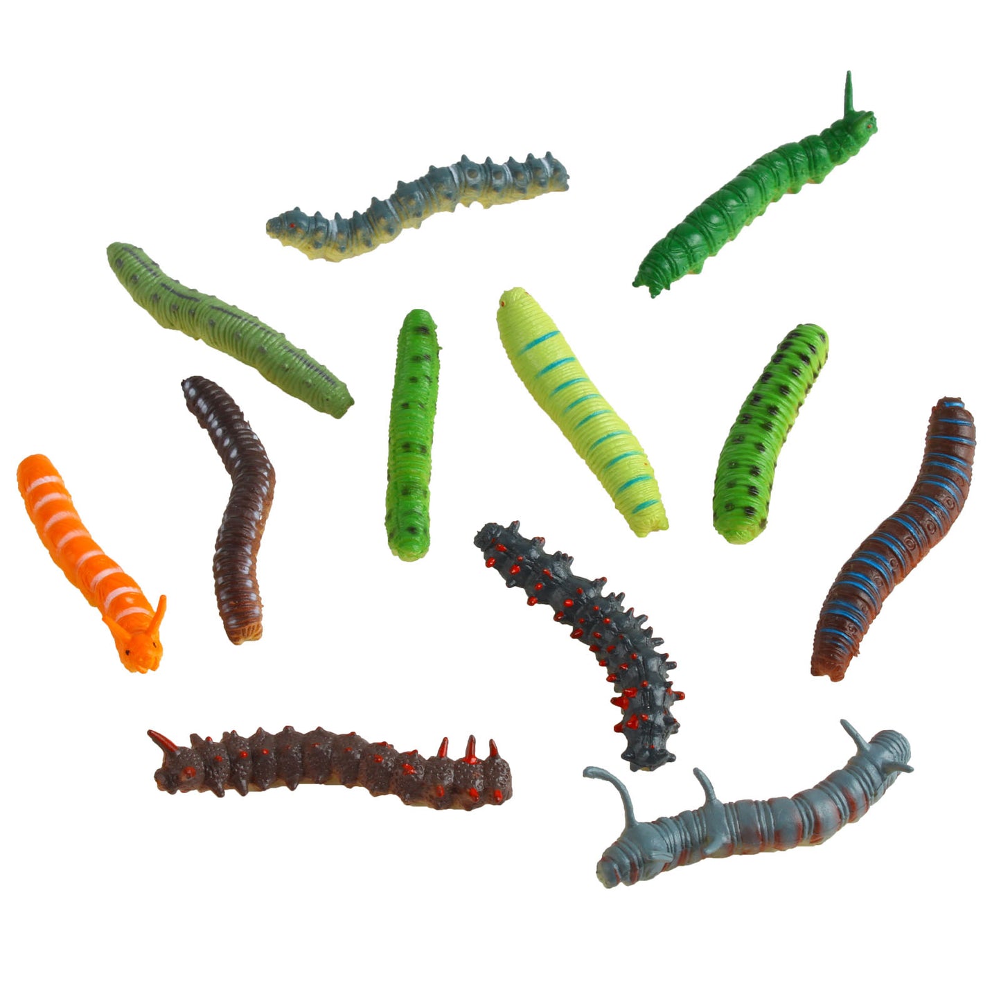 Andux 12 Pcs/Pack Simulation Caterpillars Reptile Crawling Insect FZCZ-01