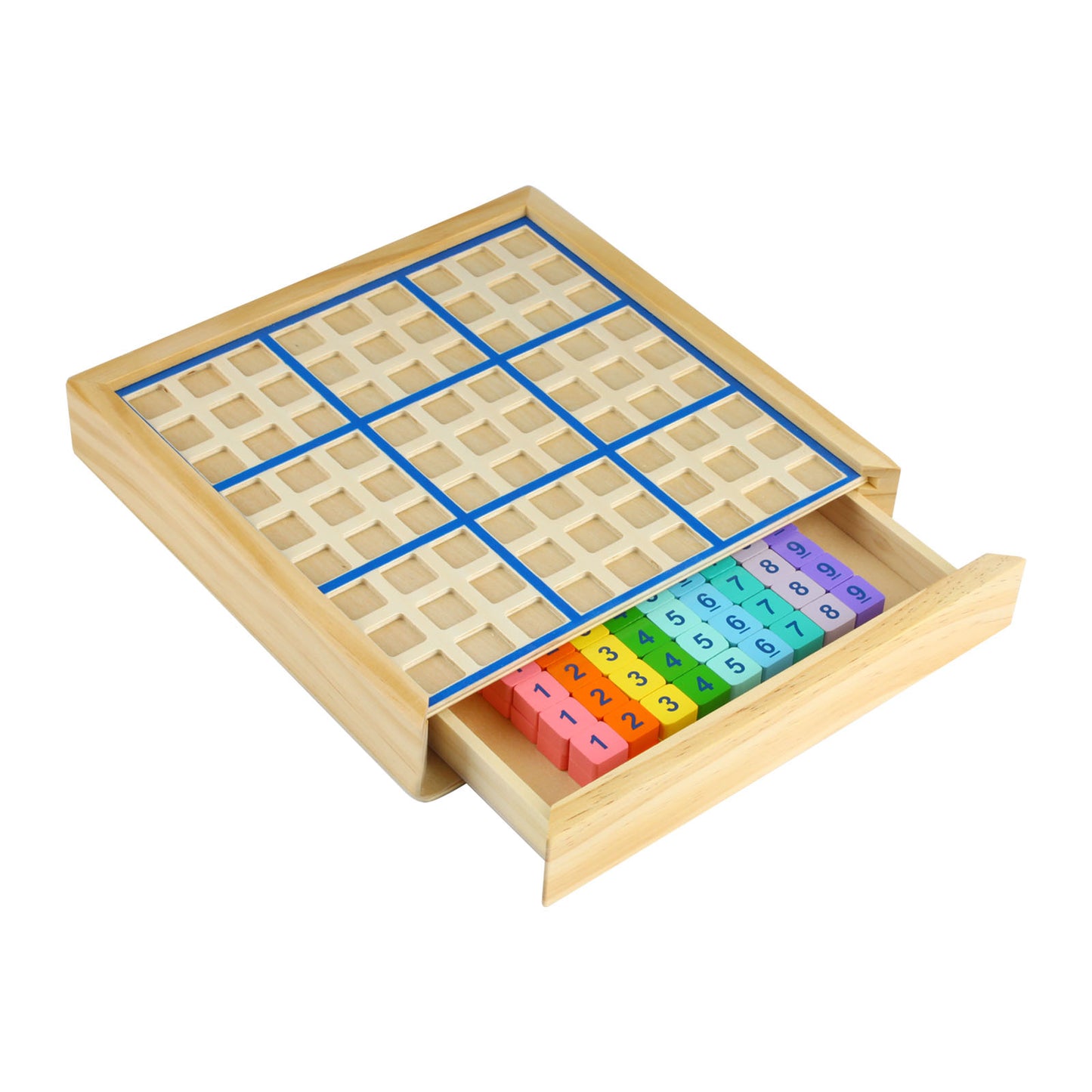 Andux Wooden Sudoku Puzzle (Colorful) SD-08 (Blue)