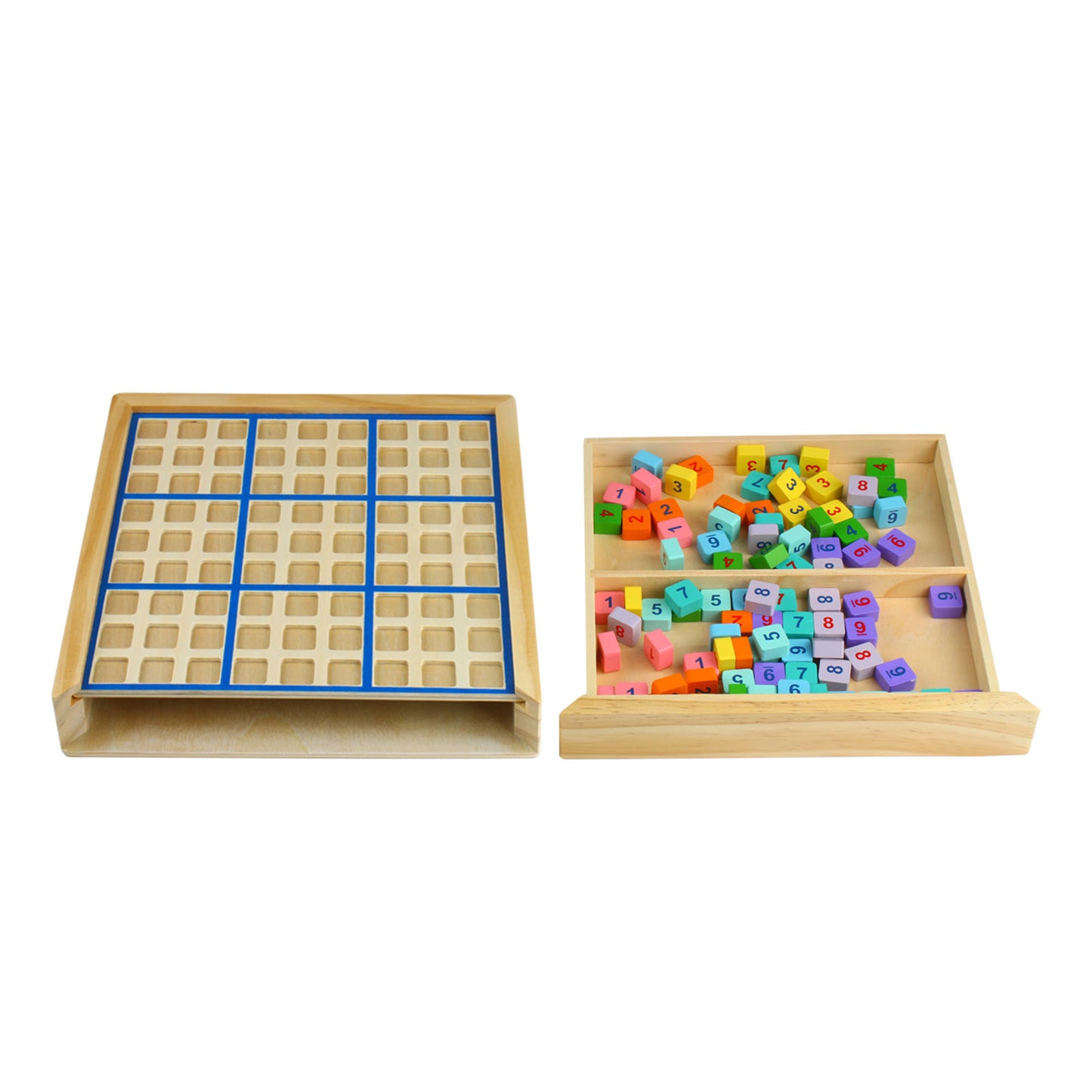 Andux Wooden Sudoku Puzzle (Colorful) SD-08 (Blue)