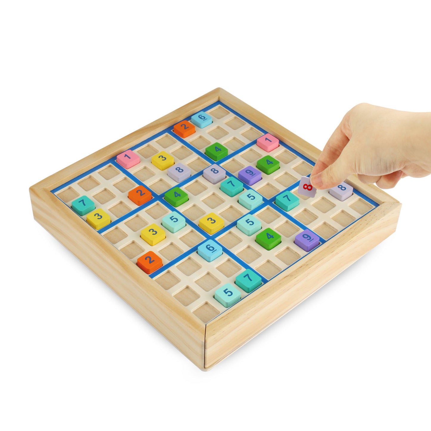 Andux Wooden Sudoku Puzzle (Colorful) SD-08 (Blue)