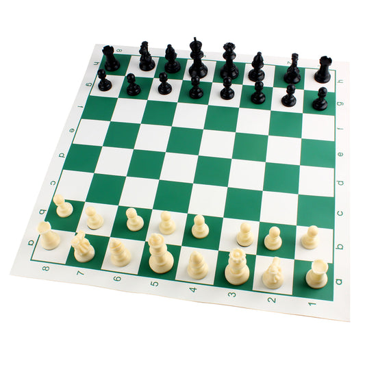 Andux Chess Pieces and Rollable Board XQTZ-01 (Green,42x42cm)