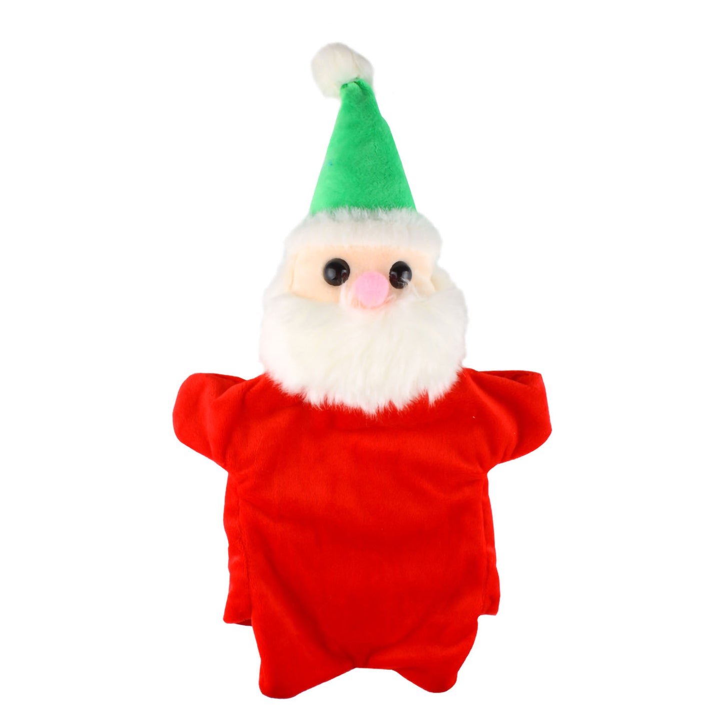 Andux Hand Puppet Soft Stuffed Animal Toy (SO-34 Santa Claus-Red Clothes)