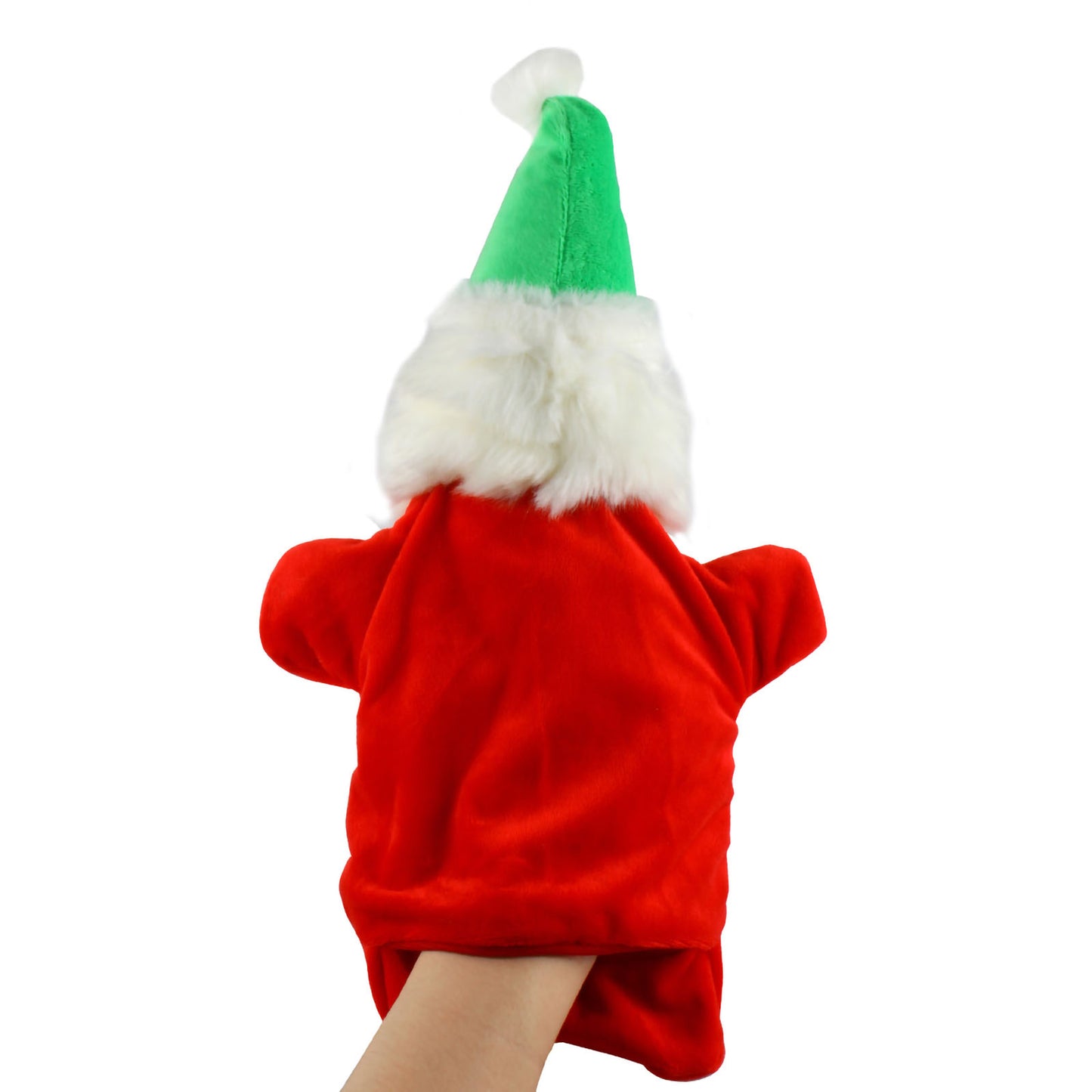 Andux Hand Puppet Soft Stuffed Animal Toy (SO-34 Santa Claus-Red Clothes)