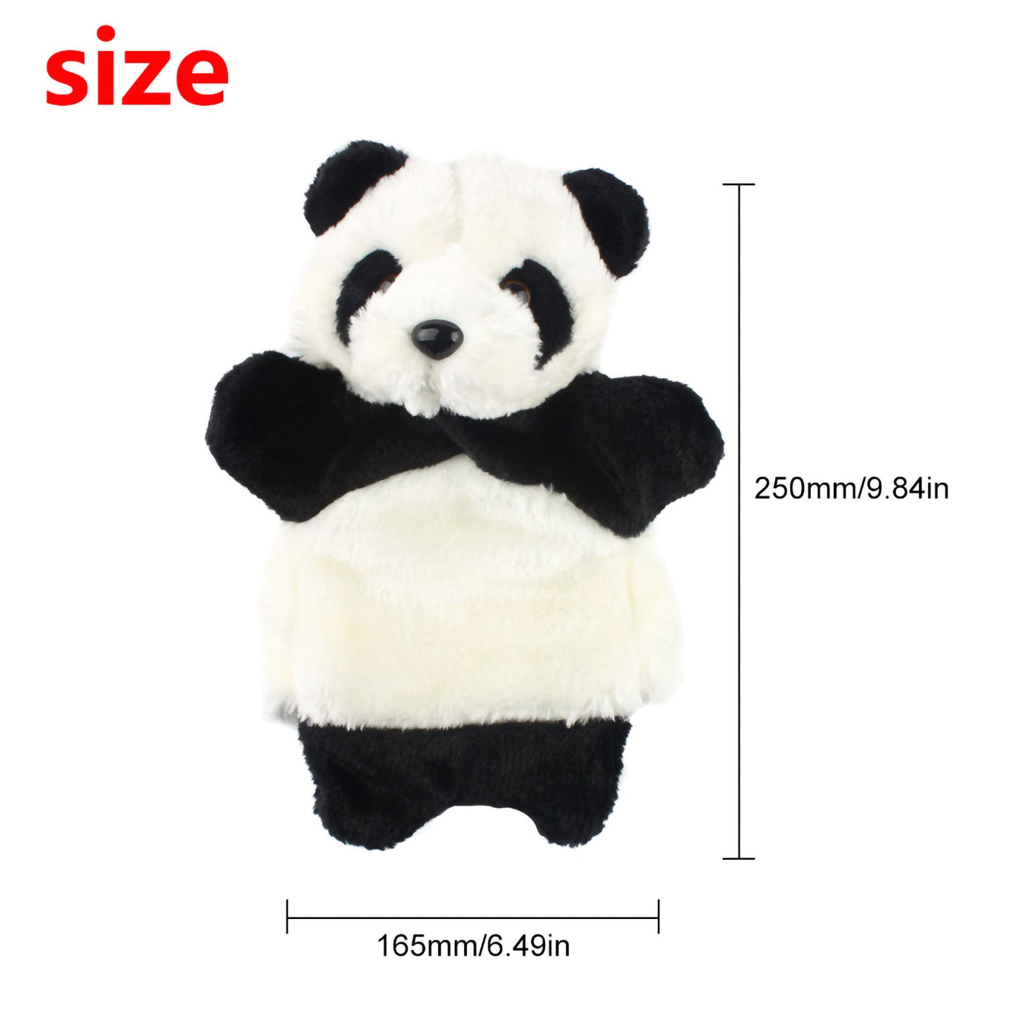 Andux Hand Puppet Stuffed Animal Toy (SO-02 Panda)