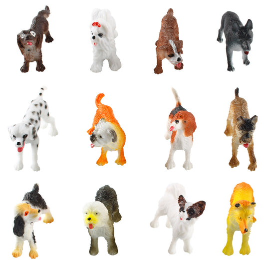 Larcele 12 Kinds Simulated Animal Model Dog Toy FZM-01 FZG-01 (Dog)