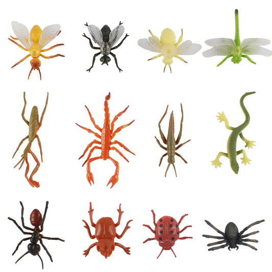 Larcele 12 Kinds Simulated Animal Model Insects and Bugs DWMX-01