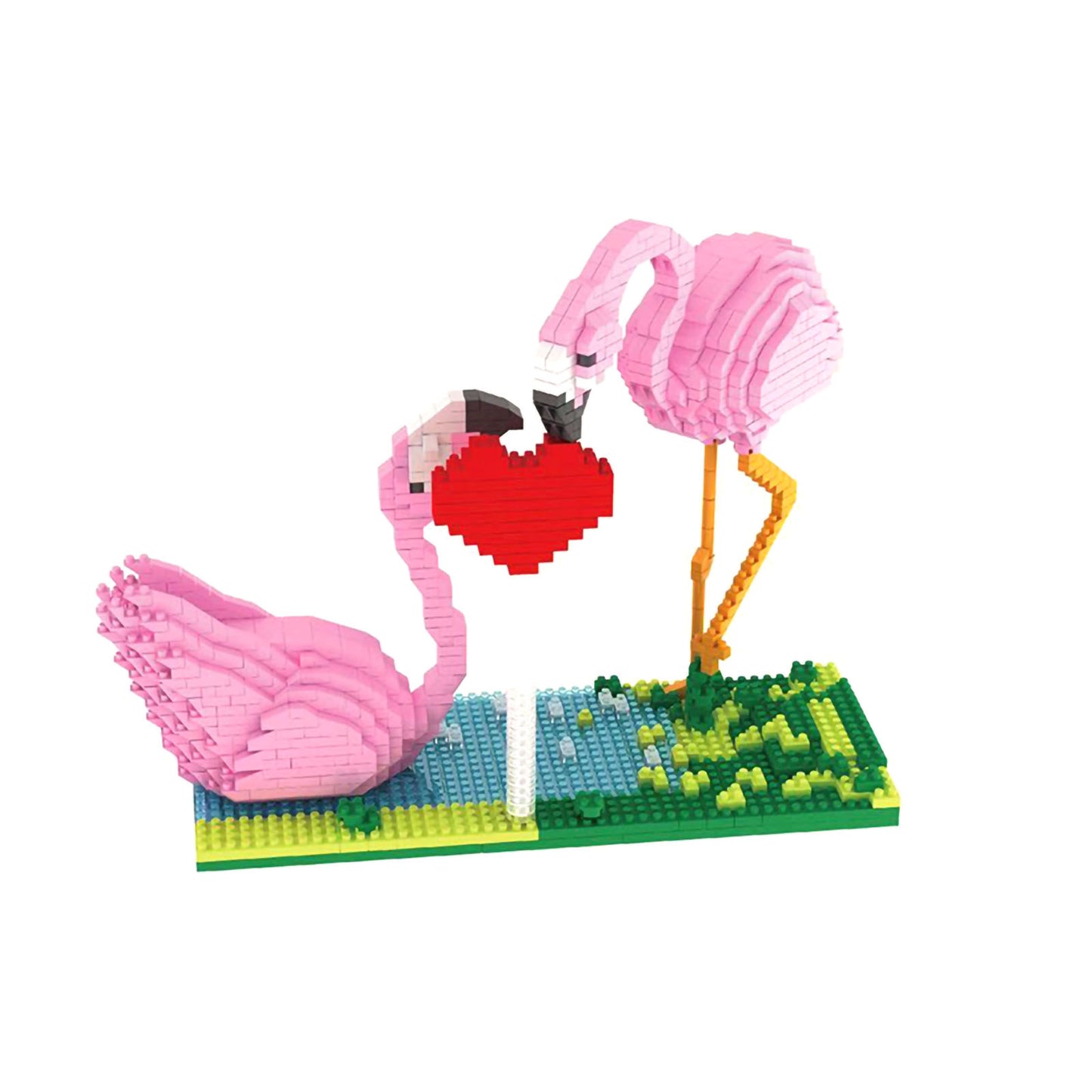 Larcele Building Toy Bricks,1500 Pieces KLJM-02 (Flamingo)