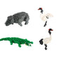 Larcele Building Toy Bricks,1860 Pieces KLJM-04(Hippo + Crocodile + Crane)