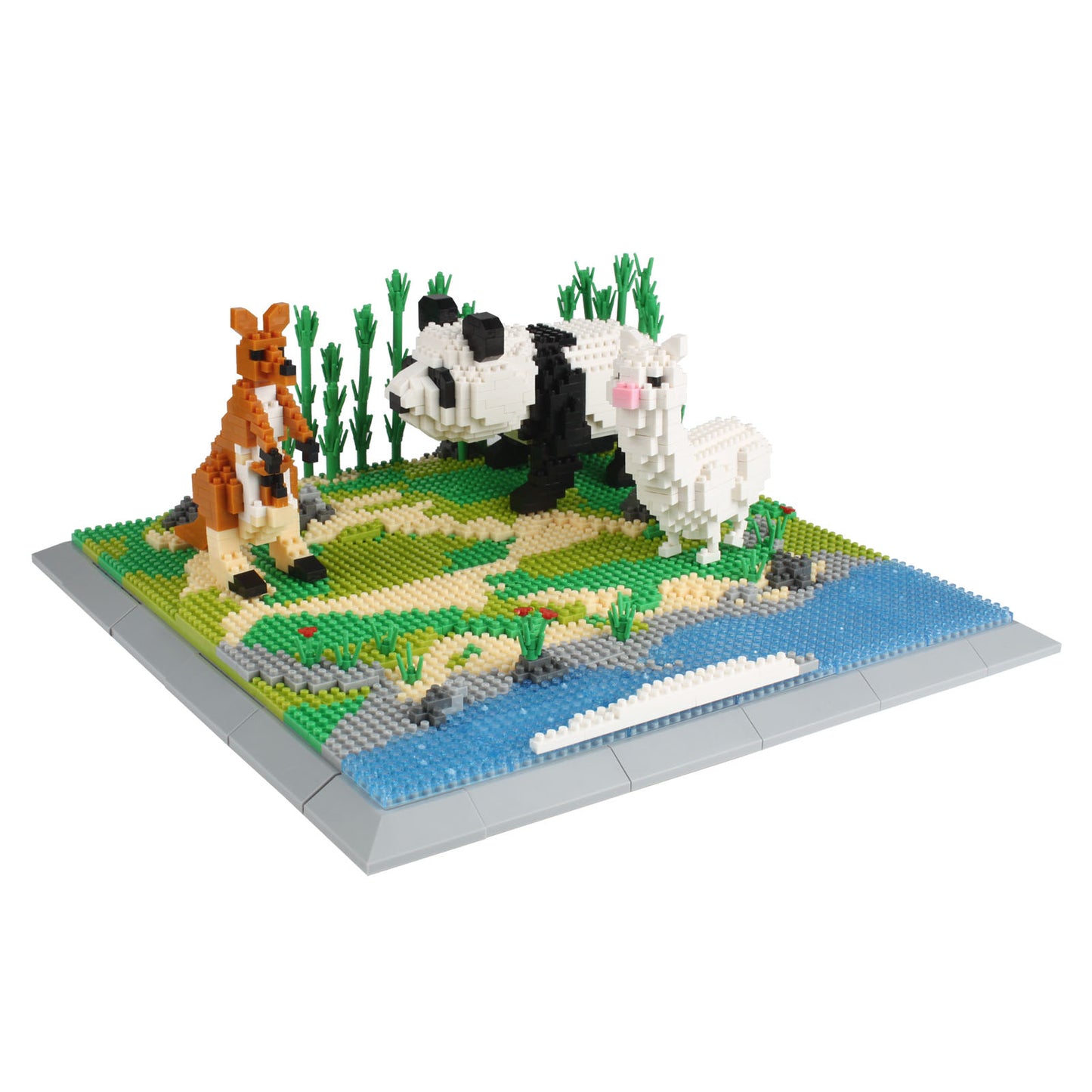 Larcele Building Toy Bricks,1950 Pieces KLJM-04(Kangaroo + Panda + Sheep)