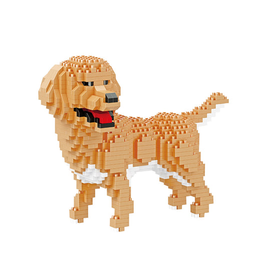 Larcele Building Toy Bricks,824 Pieces KLJM-05(Golden Retriever)