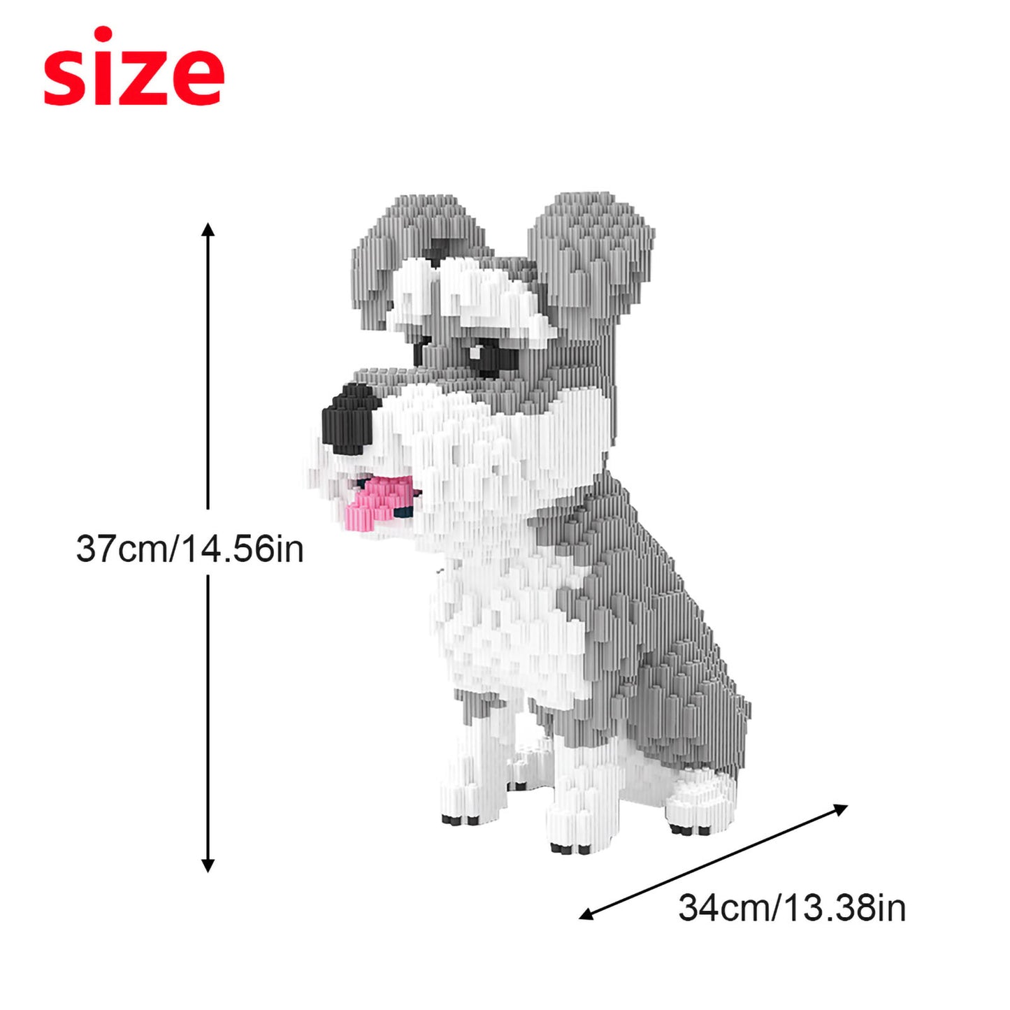 Larcele Dog Building Toy Bricks,7185 Pieces KLJM-02 (Big Schnauzer)