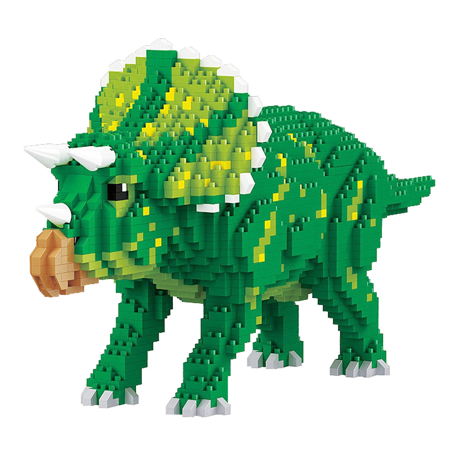 Larcele Micro 3D Building Toy Bricks,1737 Pieces KLJM-06 (Triceratops)