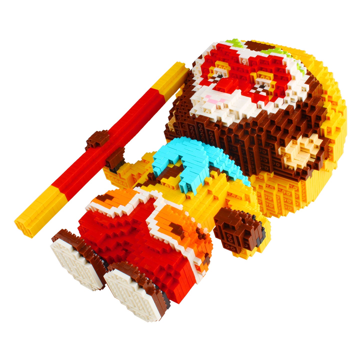 Larcele Micro Building Blocks Monkey King,3496 Pieces KLJM-02 (Monkey King,Model 4748)