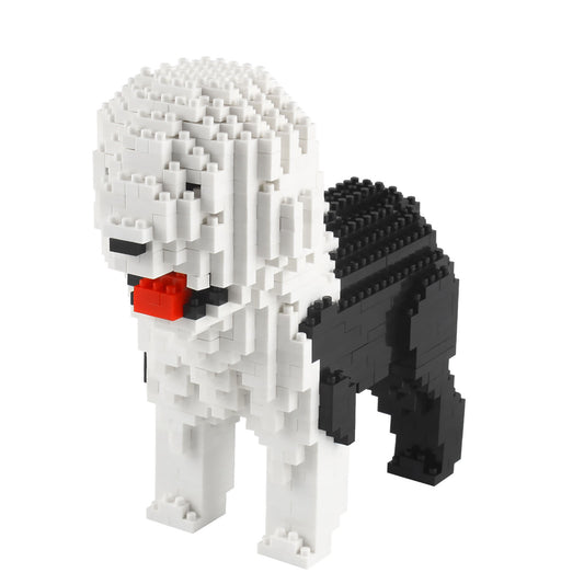 Larcele Micro Dog Building Toy Bricks,950 Pieces KLJM-02 (Old English Sheepdog)