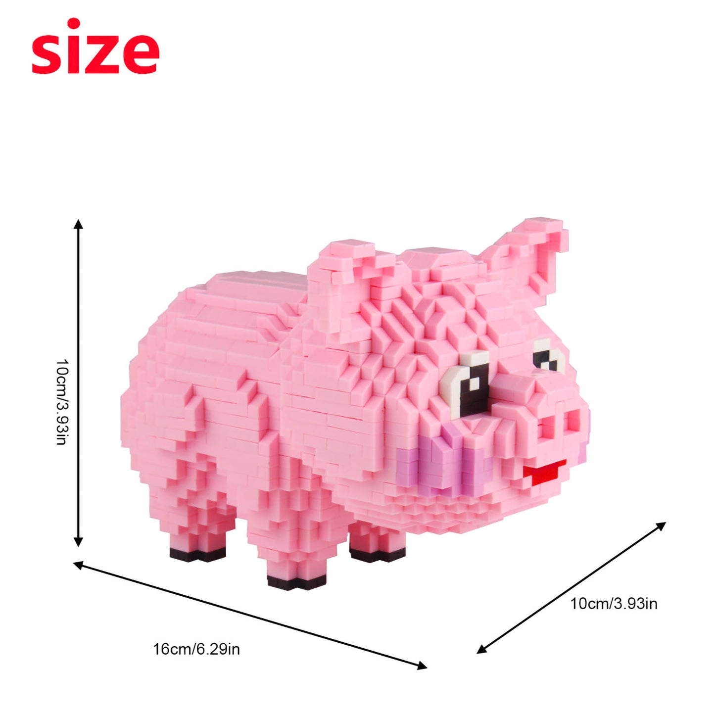 Larcele Pig Building Toy Bricks,1547 Pieces KLJM-02 (Model 558)