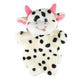 Andux Hand Puppet Soft Stuffed Animal Toy (SO-10 Black and White Cow)